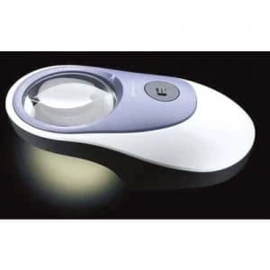 Eschenbach 158620 LED POWERLUX Handheld magnifier incl. LED lighting Magnification: 5 x Lens size: (Ø) 58 mm