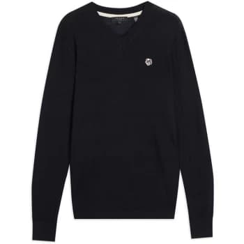 Ted Baker Kenton V Neck Sweater - NAVY