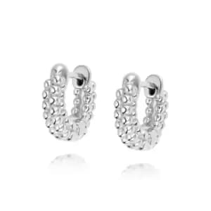 Daisy London Jewellery 925 Sterling Silver Dolly Huggie Hoop Earrings Sterling Silver