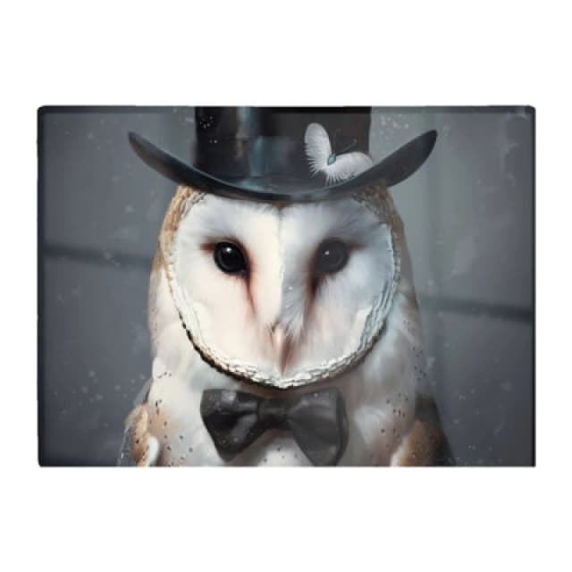 Warren Reed Designer Owl In A Top Hat Chopping Board