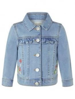 Monsoon Baby Girls Freya Blue Denim Jacket - Blue