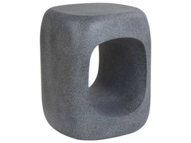 Beliani Side Table Pelmo 33cm 33cm Marble Effect Grey