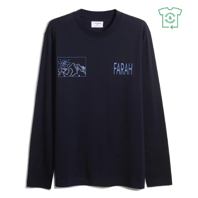 Farah Franz Graph T - Blue Blue XS