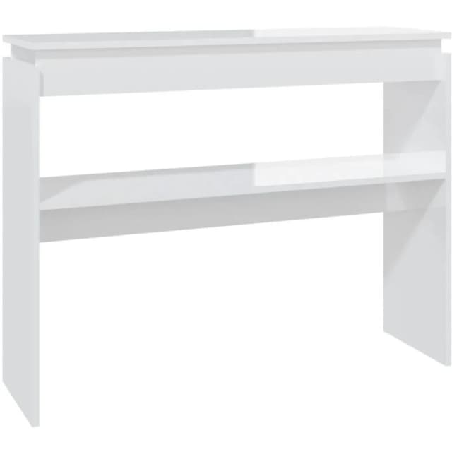 VIDAXL Console Table High Gloss White 102x30x80cm Engineered Wood Vidaxl 8720286606698
