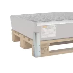 CEMO Bolt-on corner bracket, for fastening to pallet, with screws, pack of 2