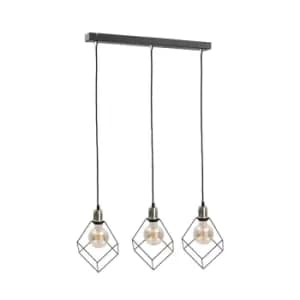 Ruben Bar Pendant Ceiling Light Gold, 60cm, 3x E27