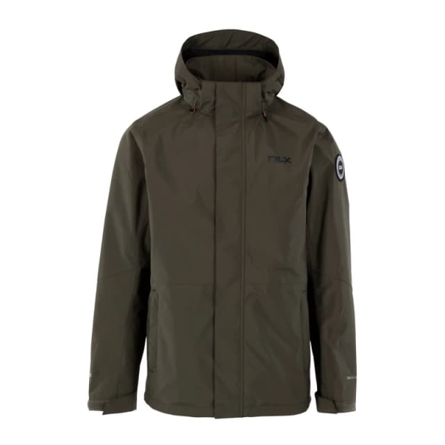 Trespass Trespass Men DLX Cyril Waterproof Jacket in Brown Size: Small Brown S Male 5063425901142
