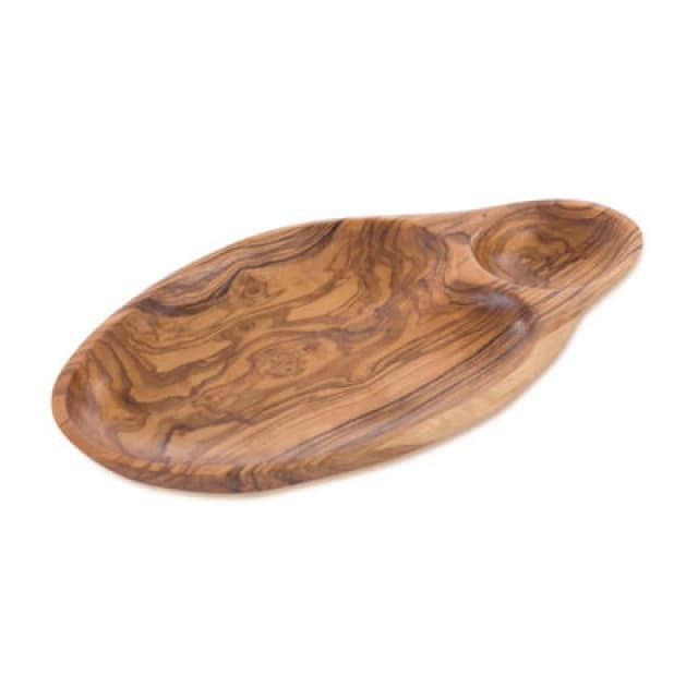 Verano Spanish Ceramics Olive Wood Natural Grained Rustic Kitchen Dining Chips Plate (Diam) 29cm Natural unisex