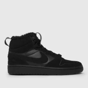 Nike Black Court Borough Mid 2 Boys Youth Trainers