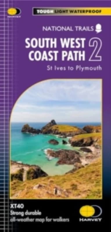 South West Coast Path 2 : St Ives to Plymouth Sheet map, folded