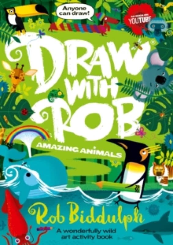 Rob Biddulph Draw With Rob: Amazing Animals Book Multi unisex