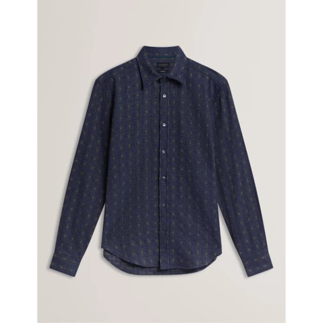 Ted Baker Mens Long Sleeve Shirt Teal-Blue male S (2)