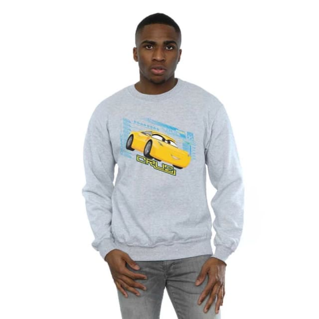 Disney Men Cars Cruz Ramirez Sweatshirt in Grey Size: Small Grey S Male 5057245925501