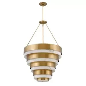 Hinkley Echelon Cylindrical Pendant Ceiling Light Heritage Brass