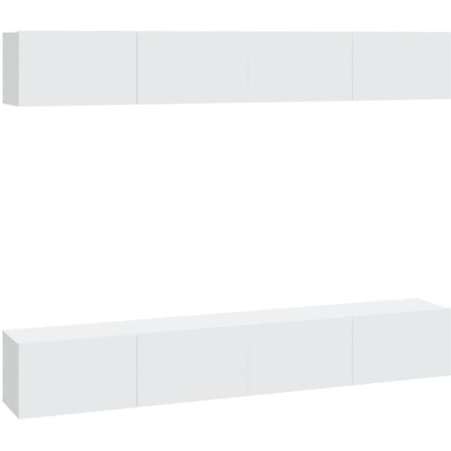 Vidaxl Wall TV Cabinets 4 Pcs White 100X30X30 Cm, White 3114190