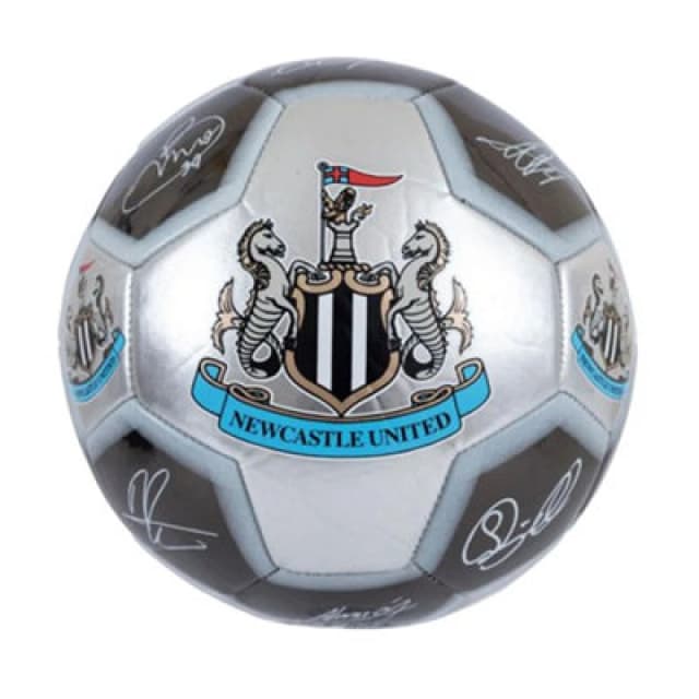 Newcastle United Fc Signature Mini Football Black/white/silver (1)