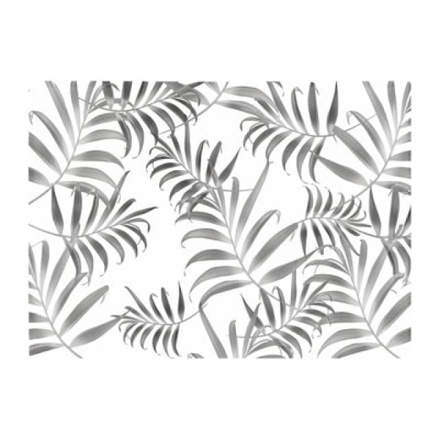 Warren Reed Designer Hawaiian Style Palm Leaves Glass Chopping Board