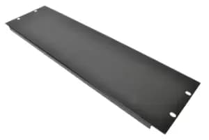 3 U 19" Blank Rack Panel With Black Finish