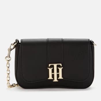 Tommy Hilfiger Womens TH Lock Crossover Bag - Black