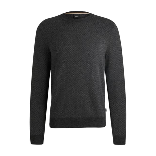 Boss Mens H-Eltoro Crew Neck Jumper Black 001 male 2X Large