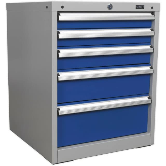 Loops 5 Drawer Industrial Cabinet - High Quality Lock - Heavy Duty Drawer Slides Multi