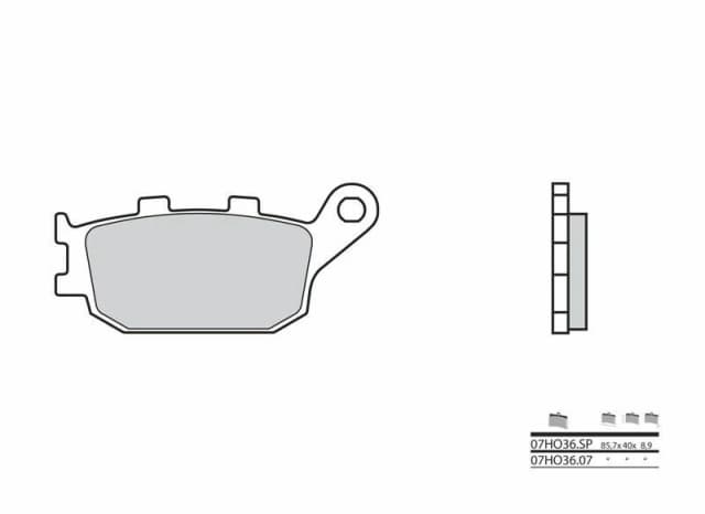 Brembo S.p.A. Street Sintered Metal Brake pads - 07HO36SP