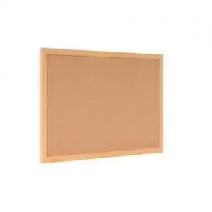 Bi-Office Earth-It Cork Noticeboard Oak Frame 90x60cm 43870BS