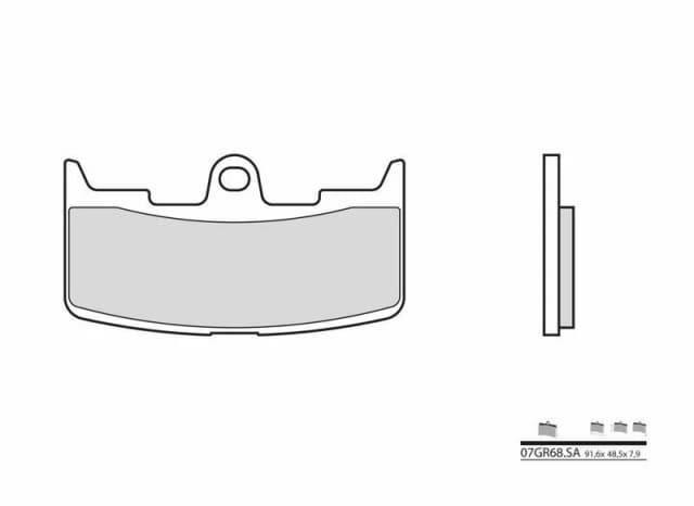 Brembo S.p.A. Street Sintered Metal Brake pads - 07GR68SA