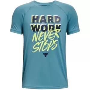 Under Armour Armour Rock Hard Work Short Sleeve T-Shirt Junior Boys - Blue
