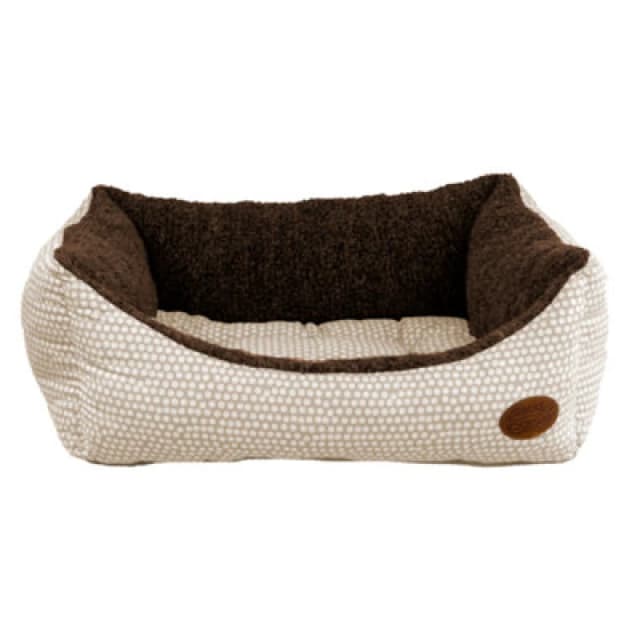 Snug & Cosy Pets Snug And Cosy Mocha Polka Dot Rectangle Bed 25"