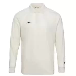 Slazenger Long Sleeve Cricket Shirt Mens - White