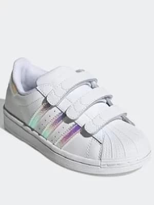 adidas Originals Superstar Shoes, White, Size 10