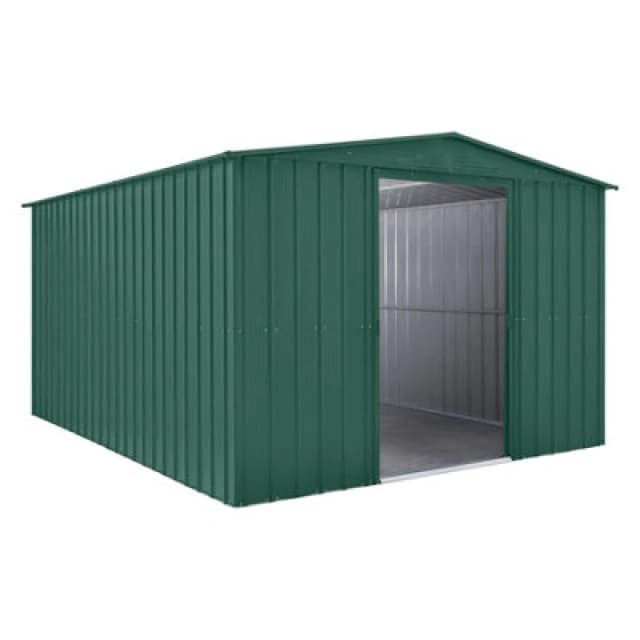 Mercia Globel 10 x 12 Apex Green Metal Shed, Green ESDXL20MET216