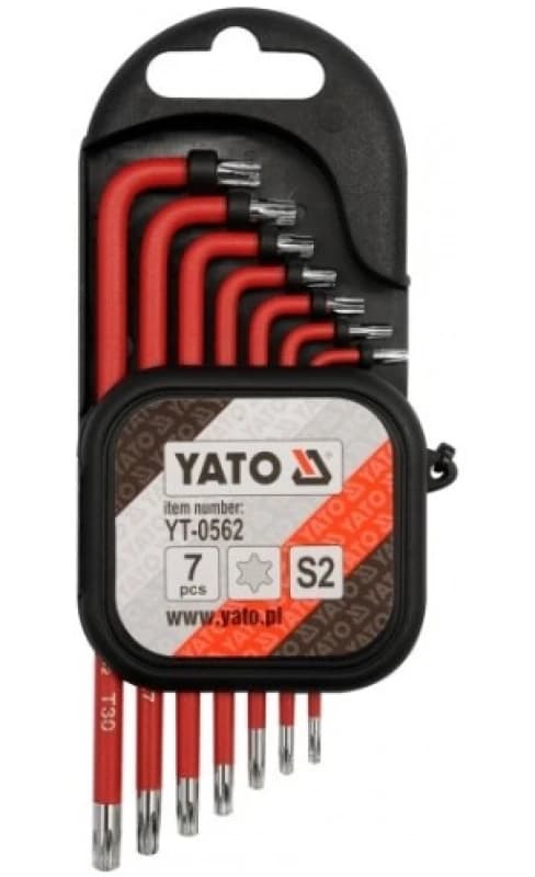 YATO YT-0562 Angled Screwdriver Set Number of tools: 7, Spanner Size: T9-T30 Angled Screwdriver Set (6627)