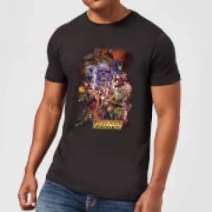 Avengers Team Portrait Mens T-Shirt - Black
