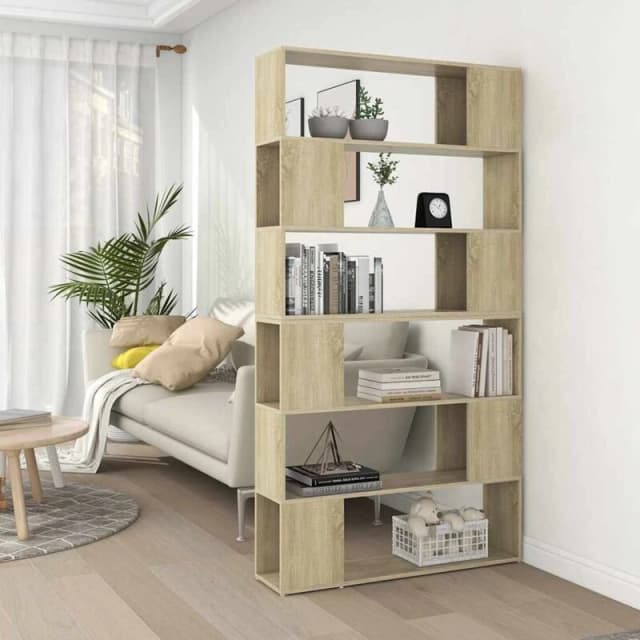 VIDAXL Book Cabinet Room Divider Sonoma Oak 100x24x188cm Vidaxl 8720286661420