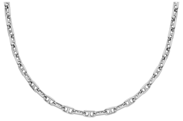 Fossil JA7243040 Heritage D-Link Silver-Tone Brass Chain Jewellery