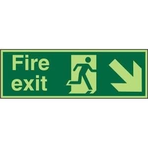 Stewart Superior PSP123SRP Screw Plastic Sign 150x450 Fire Exit