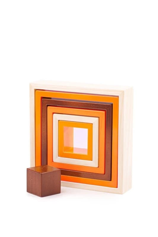 Bigjigs Toys Wooden Stacking Squares Natural unisex