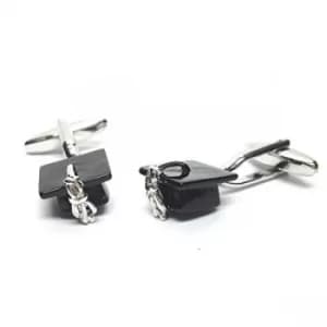 Pair of Graduation Mortar Hat Cufflinks Gift Boxed