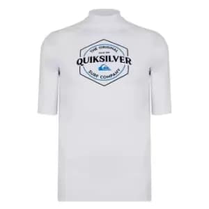 Quiksilver Poolday Short Sleeve Rash Vest - White