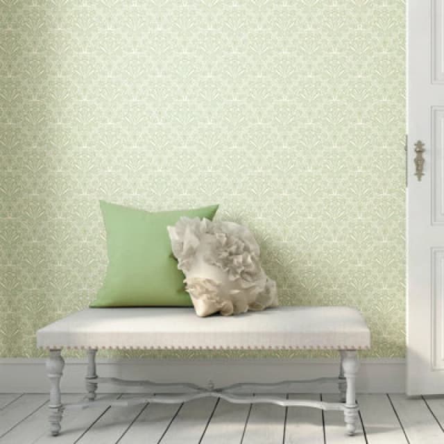 Hoopla Walls Deco Fan Matt Wallpaper Green