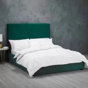 LPD Islington King Bed Green Velvet