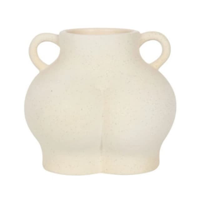 Something Different Cream Speckle Bum Plant Pot - White White One Size