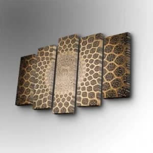 5PUC-121 Multicolor Decorative Canvas Painting (5 Pieces)