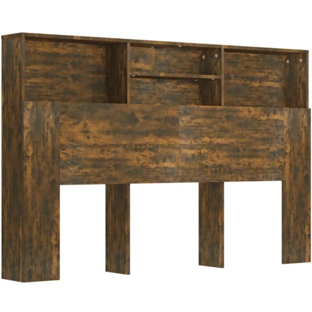 VIDAXL Headboard Cabinet Smoked Oak 160x19x103.5cm Vidaxl 8720286968765