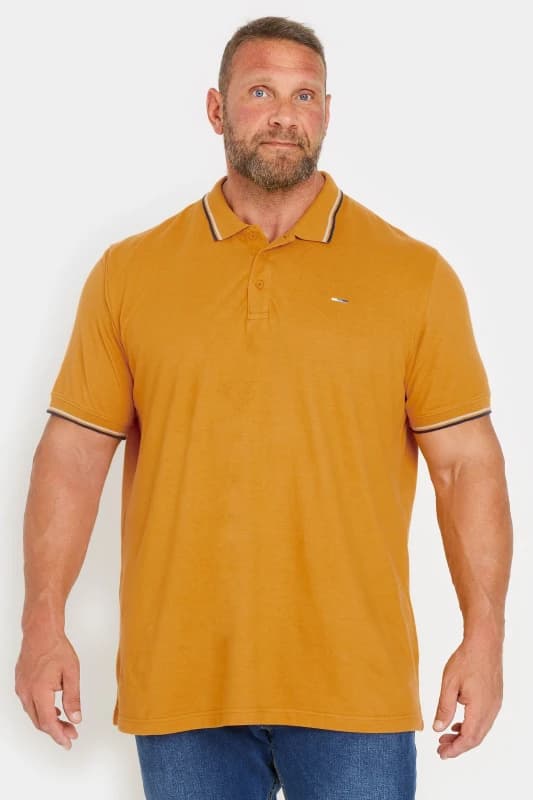 BadRhino Tipped Polo Shirt Yellow