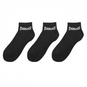 Everlast Quarter Sock 3 Pack Ladies - Black