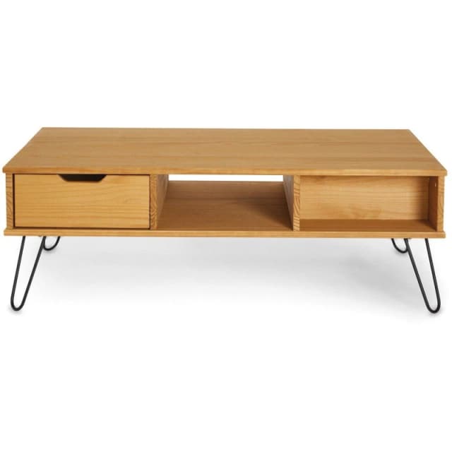 Homelife Harlem Pine Hairpin Leg Coffee Table - Nude Nude One Size