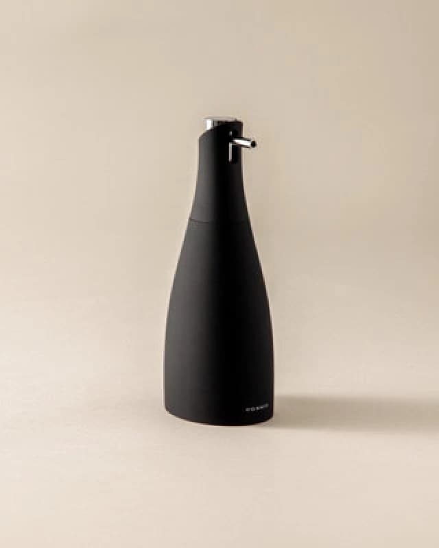 Cosmic Soap Dispenser, 300Ml, Matt Black, Unique Design, Soft-Finish Coating, Saku Collection
